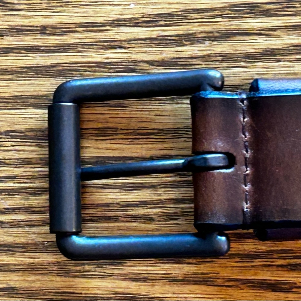 Dockers Rich Brown Leather Belt Bag Size 38